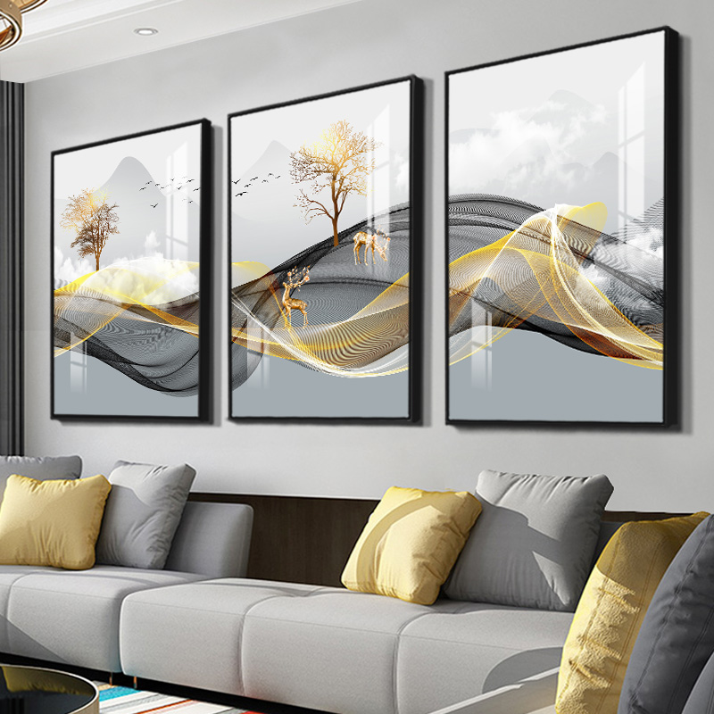 3pcs/Set frameless 3 Nordic Lu - Abstract Canvas Set ulasan dan harga