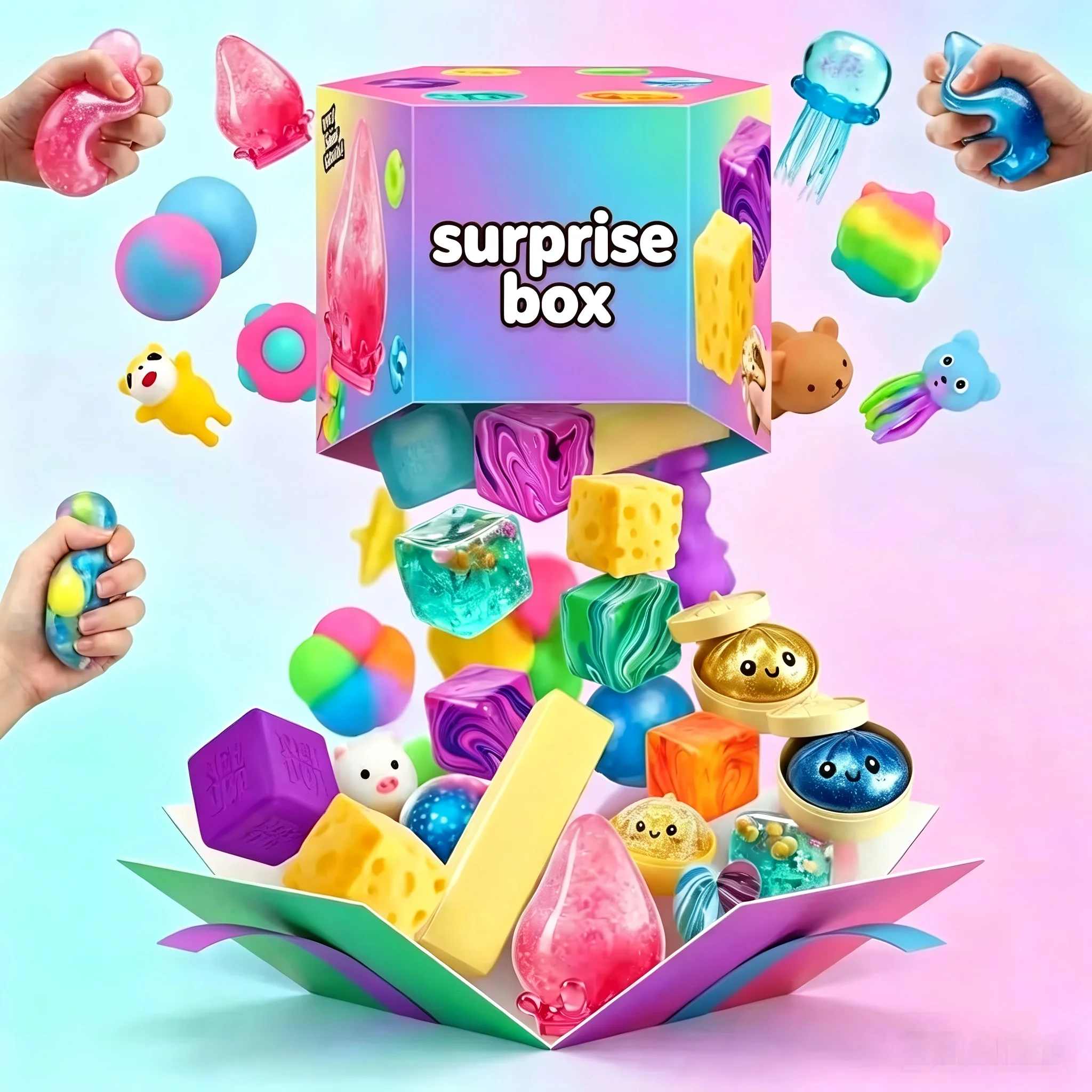 New 100+Pcs Surprise Box Toys  - Curtain Curtain ulasan dan harga