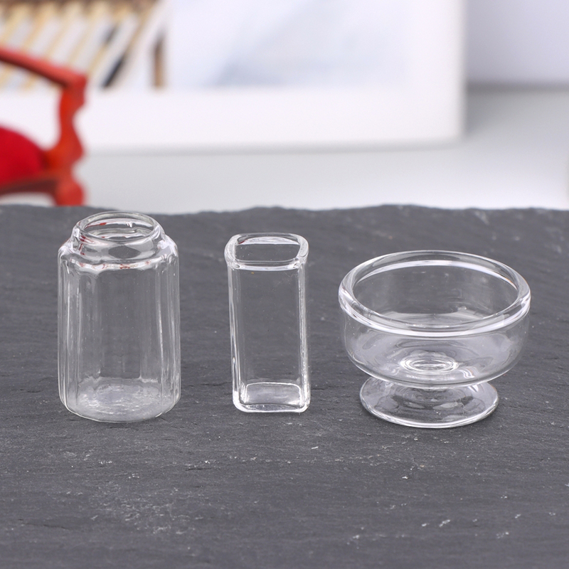1:12 Dollhouse Miniature Glass - Vase Decor ulasan dan harga