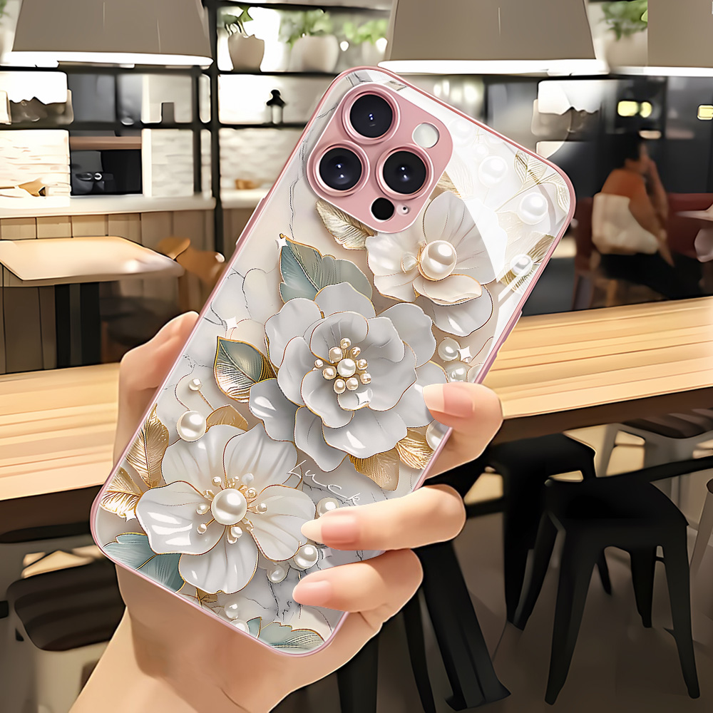 Pink Flower Tempered Glass Pho - Vase Decor ulasan dan harga