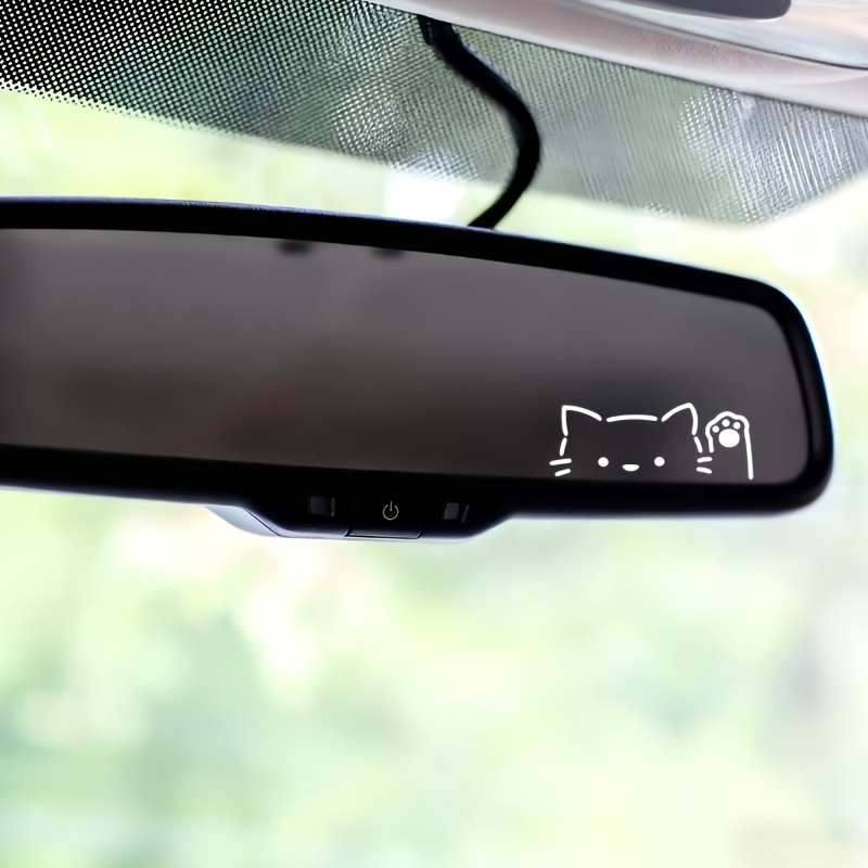 2pcs Cartoon Peeking Cat Car M - Decorative Mirror ulasan dan harga
