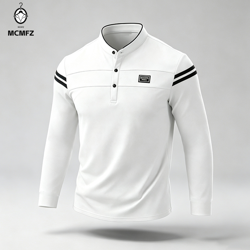 Male Urban Long Sleeve Polo Sh - Wall Sticker ulasan dan harga