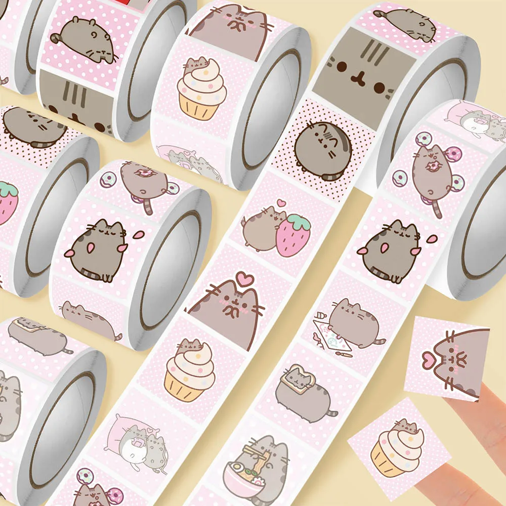 Hou 500pcs Pusheen Cartoon Cat - Wall Sticker ulasan dan harga
