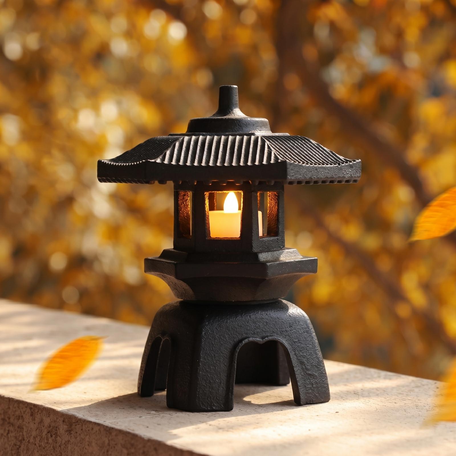 Cast Iron Lantern Tabletop Can - Candle Holder Decor ulasan dan harga