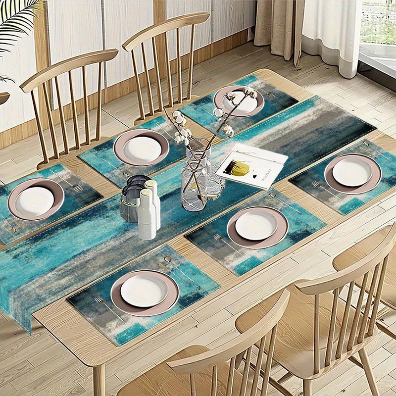 VIKAMA Morandi Abstract Ink Ta - Table Runner ulasan dan harga